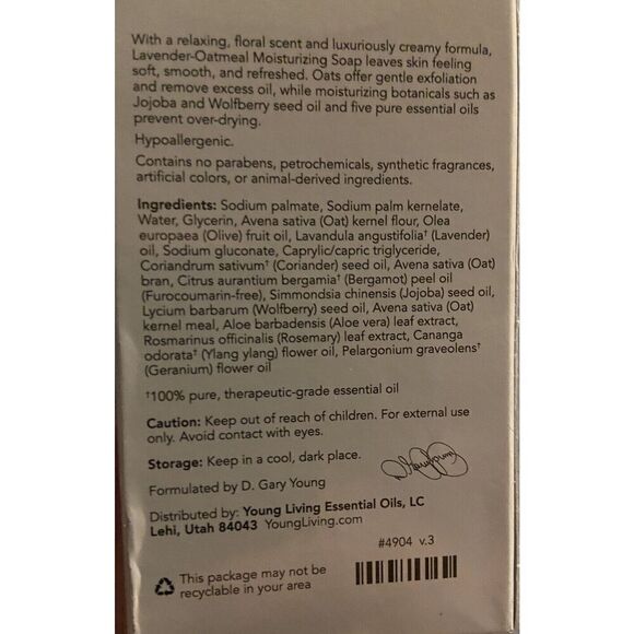 Young Living Essential Oils Moisturizing Soap 3.5oz 100g, Lavender-Oatmeal - Picture 4 of 4